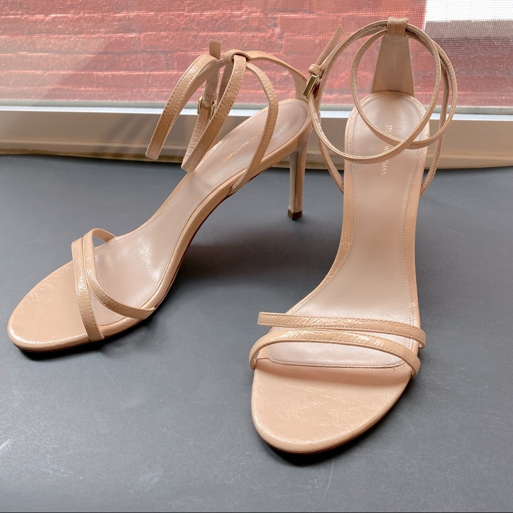 Stuart Weitzman Lexie Sandal in Peachy-Nude Leather